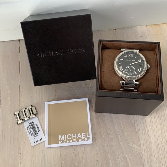 Michael Kors Skylar Black Dial Stainless Steel Quartz Watch - Picture 5 of 10